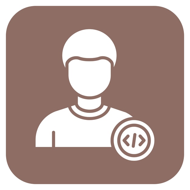 coder man icon vector image can be used for computer science