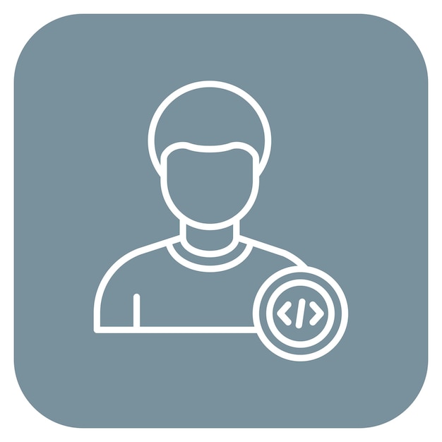 coder man icon vector image can be used for computer science