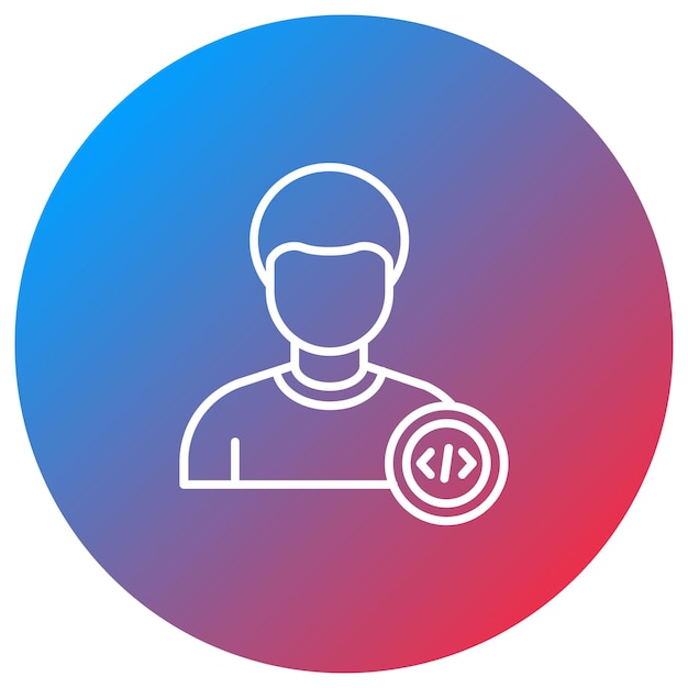 coder man icon vector image can be used for computer science