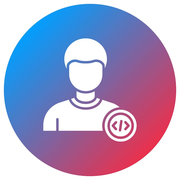 coder man icon vector image can be used for computer science