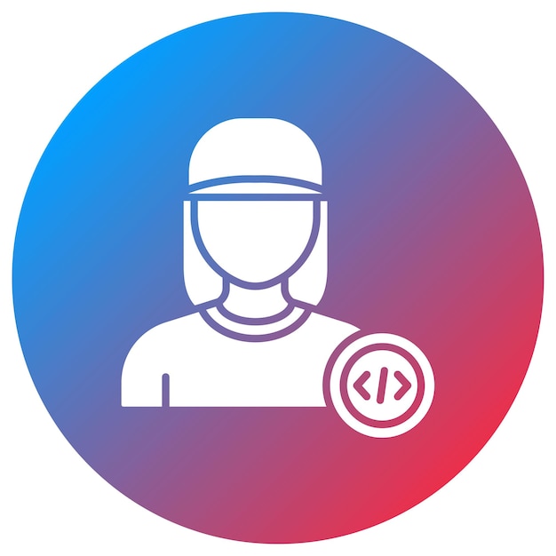 coder woman icon vector image can be used for computer science