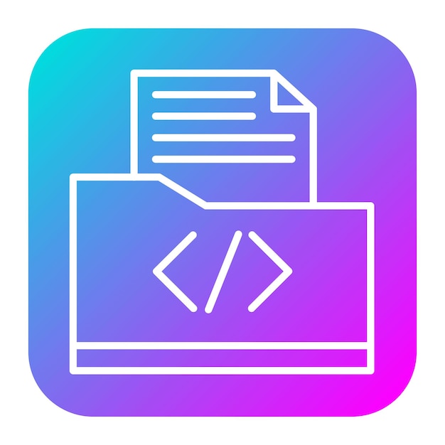 Codering map vector icoon Kan worden gebruikt voor codering en ontwikkeling iconen