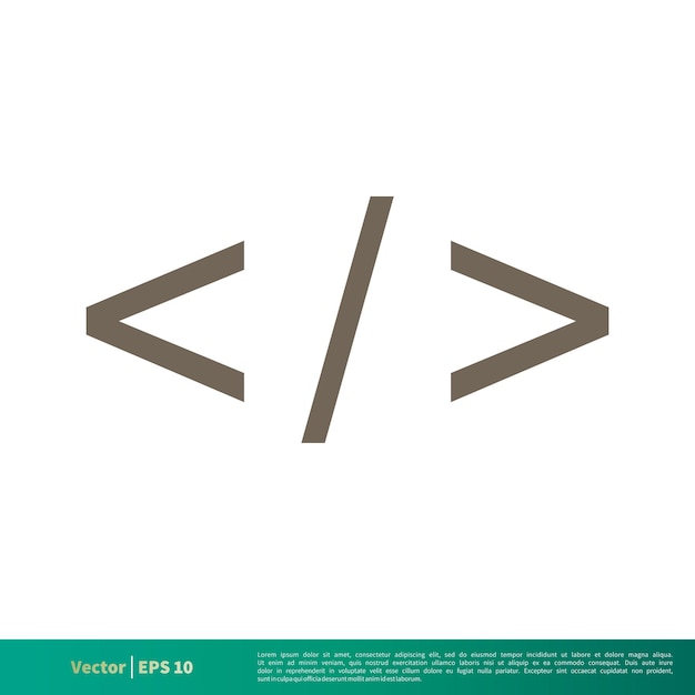 Codering Pictogram Vector Logo Sjabloon Illustratie Ontwerp Vector Eps 10