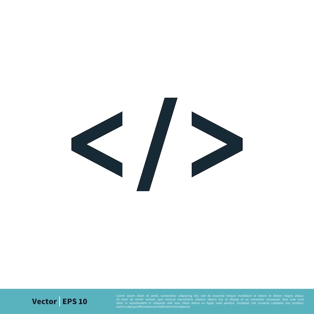 Codering Pictogram Vector Logo Sjabloon Illustratie Ontwerp Vector Eps 10