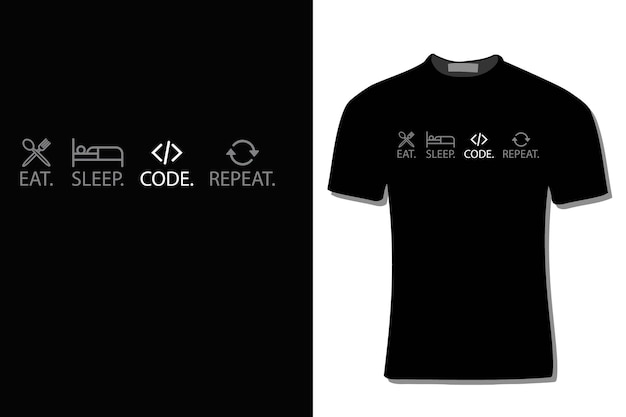 codering typografie t-shirt ontwerp