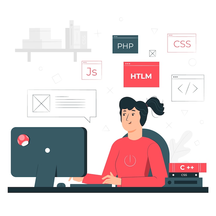 Vector coding concept illustration