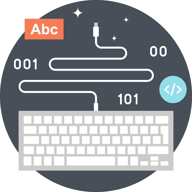 コーディング フラット Web アイコン