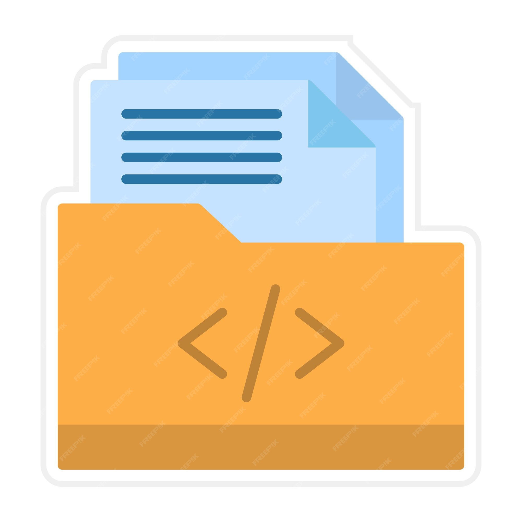 Premium Vector | Coding folder icon vector image can be used for coding ...