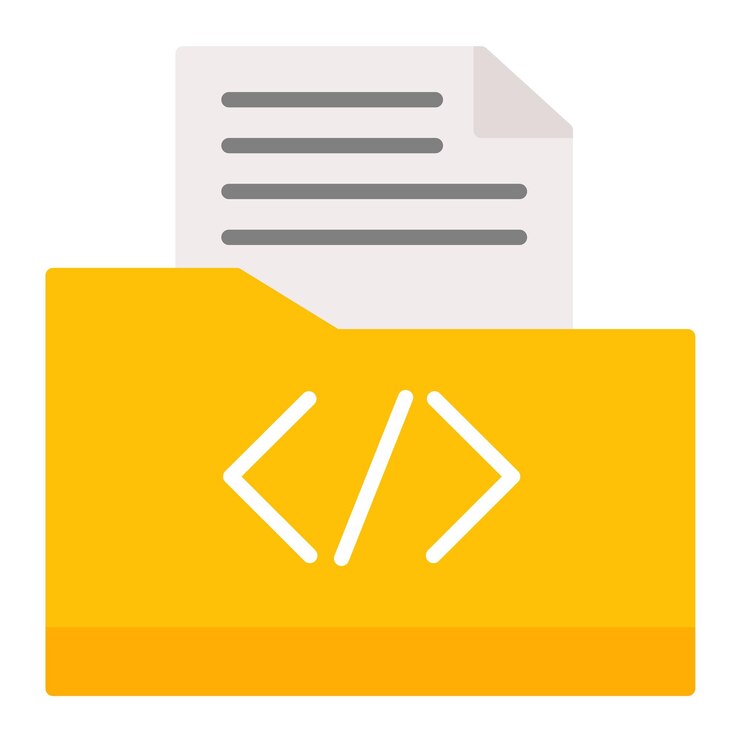 Vector coding folder vector illustration style