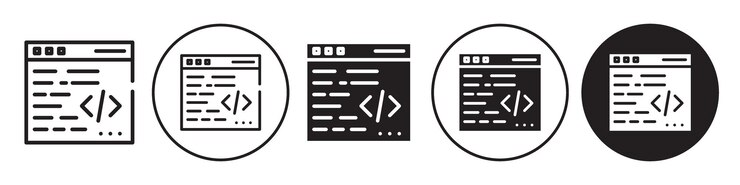 Vector coding icon vector set collection for web