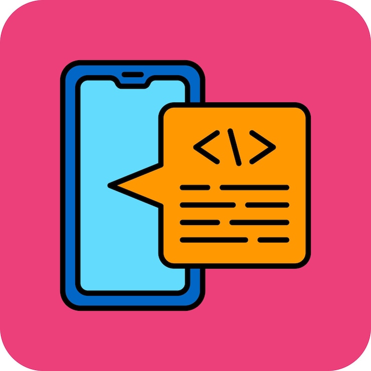 Vector coding icon