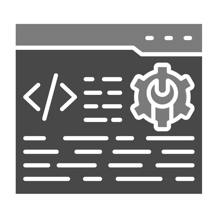 Vector coding icon