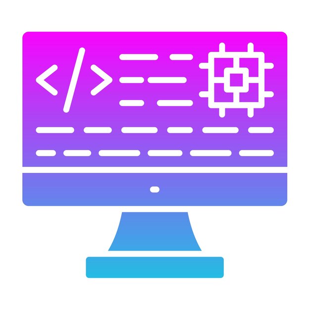 Vector coding icon