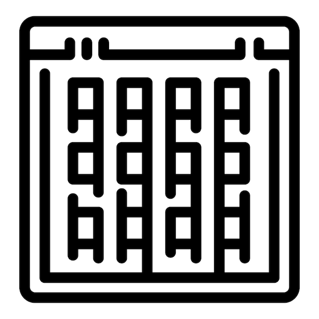 कोडिंग प्रोग्रामिंग स्क्रिप्ट आइकन आउटलाइन वेक्टर टेस्ट संस्करण कोड