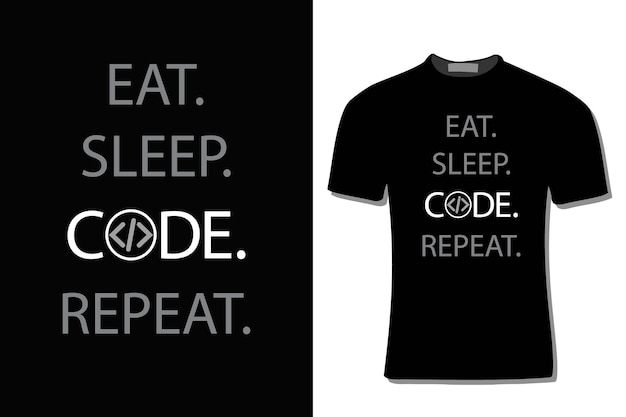 Vector coding typography t shirt design