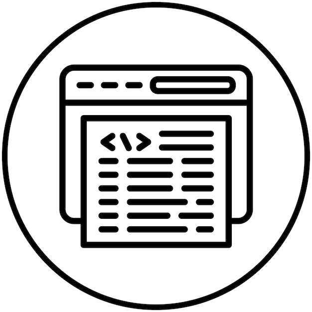 Иллюстрация иконки векторного кодирования набора иконки "Нет кода"
