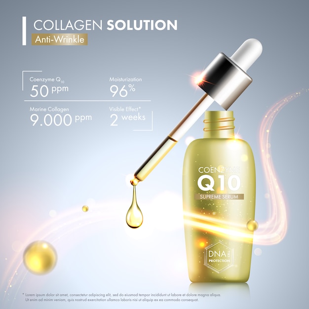 Coenzyme Q10 serum essence bottle