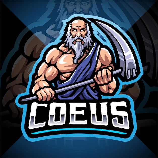 Coeus esport mascotte logo ontwerp