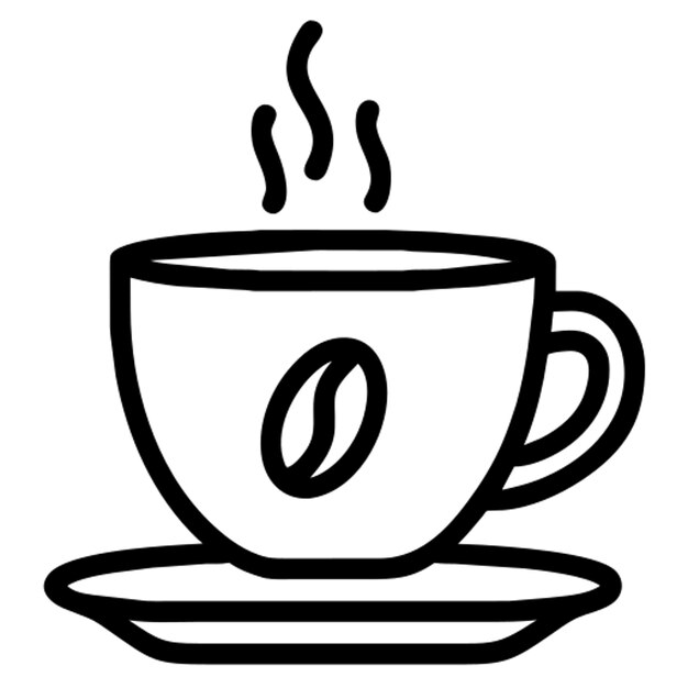 Vector coffe icon outline