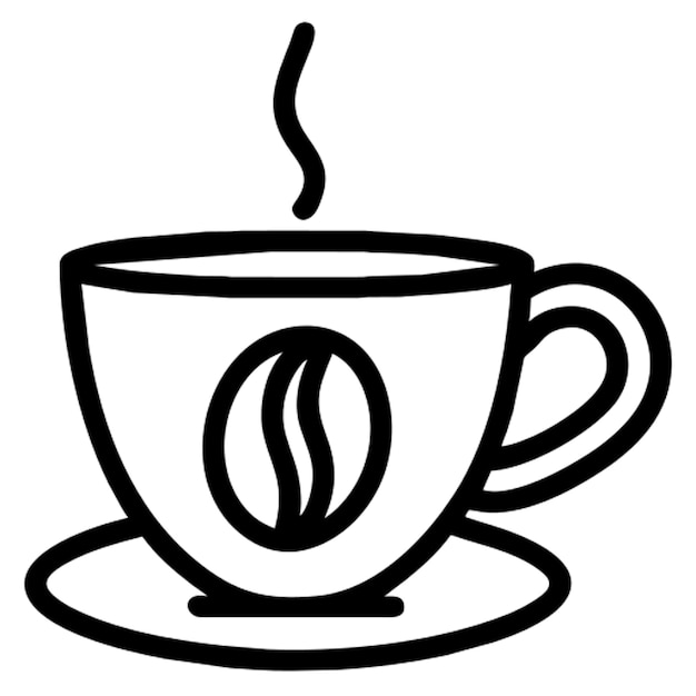 Vector coffe icon outline