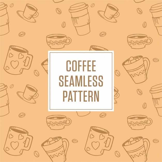 Vector coffe pattern background