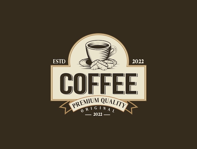 logo vintage retrò caffetteria