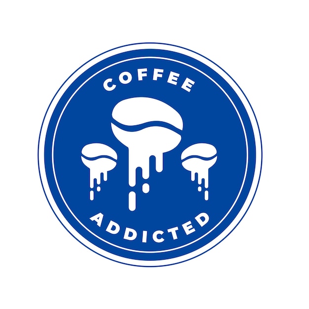 coffee addicted logo beans logo