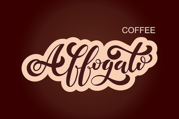 Coffee affogato logo types of coffee
