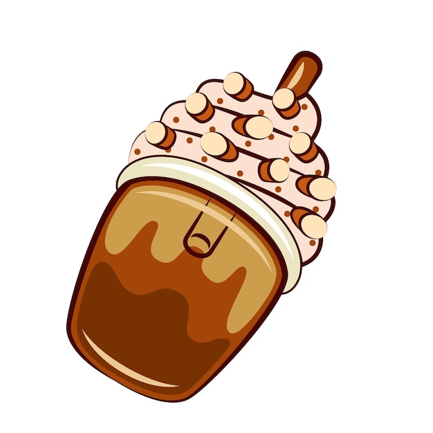 coffee almond ice cream float