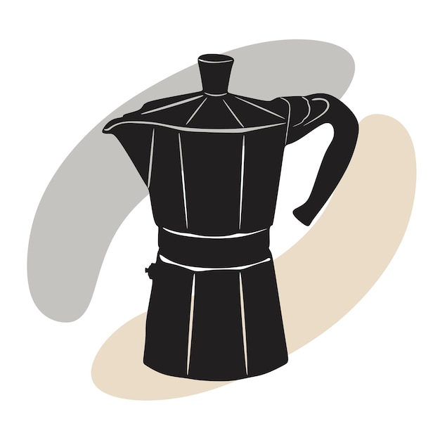 Vettore collezione di silhouette della linea d'arte del caffè