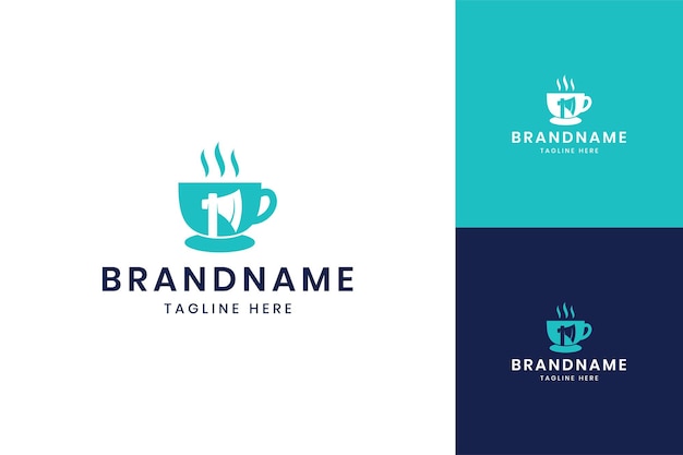 Coffee ax negative space logo design