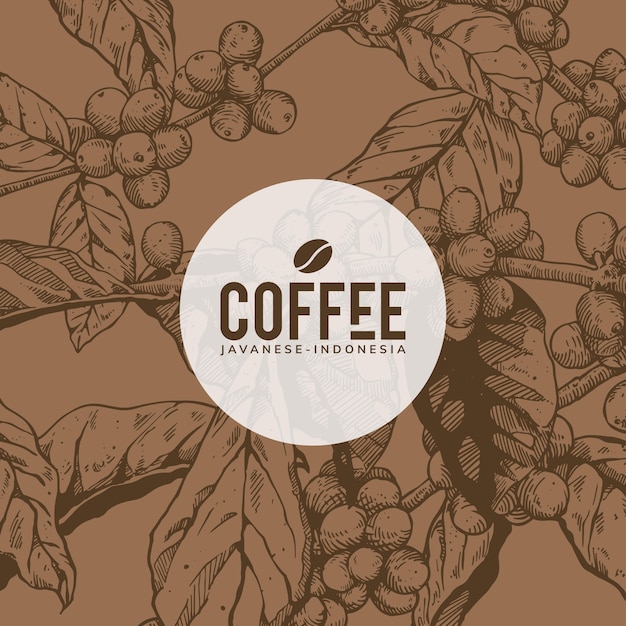 Coffee background art design (brown)