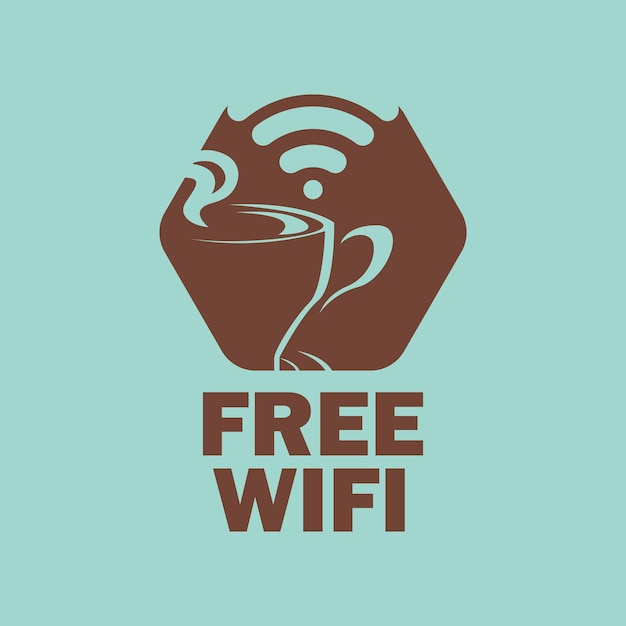 コーヒーの背景と無料の wifi