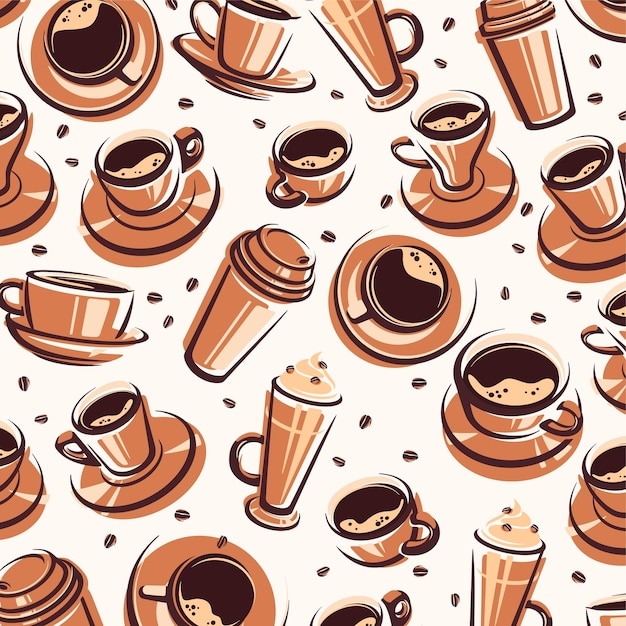 Coffee background vector