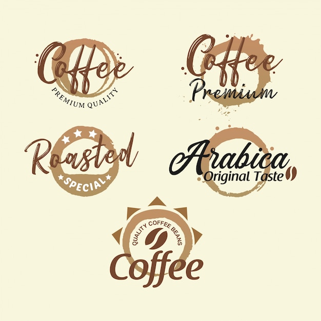 Collezione premium di badge caffè