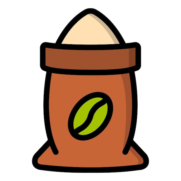 Coffee Bag Vector Icon Design Illustration