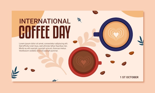 Vector coffee banner background design template