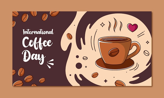 Coffee banner background design template