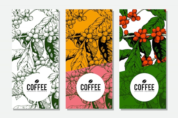 Vector coffee banner designs for promotional media