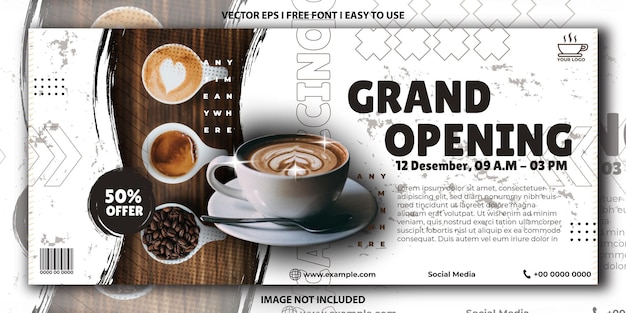 Vector coffee banner template