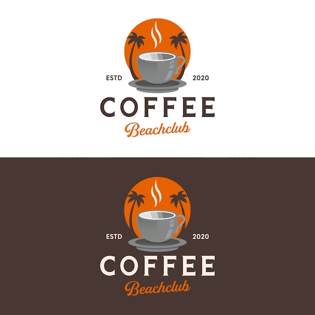 Coffee beach logo design