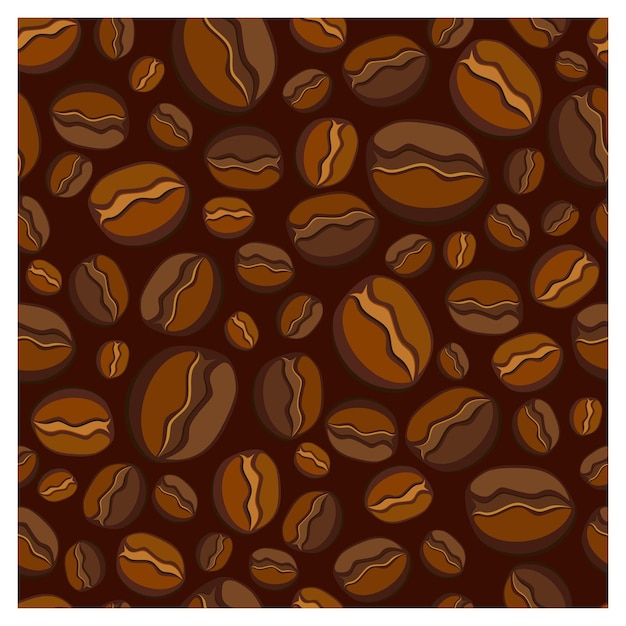 ベクトル コーヒー豆の漫画の背景ベクトル