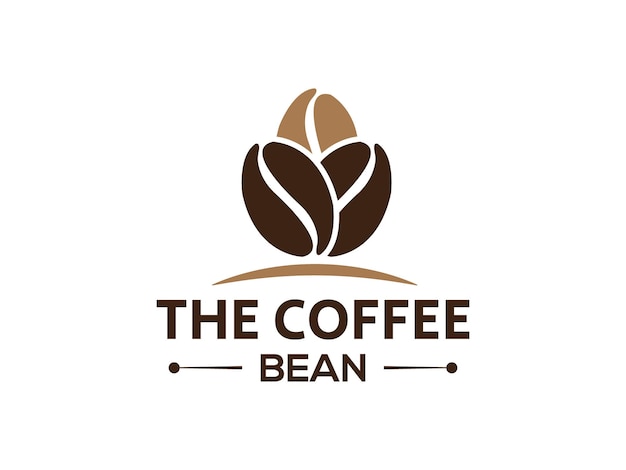 coffee bean or coffee shop logo design vector