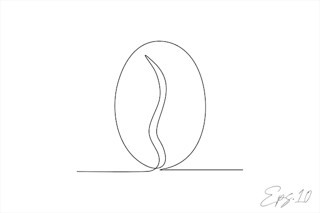 coffee bean continuous line vector illustration