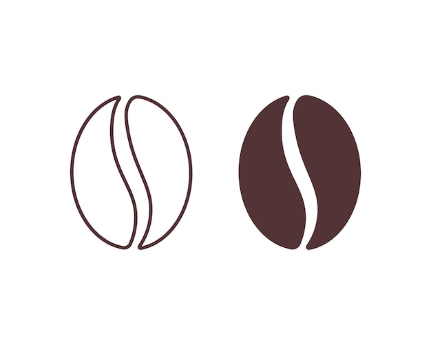 Векторная иллюстрация значка кофейных зерен Зерно на изолированном фоне Концепция знака семян