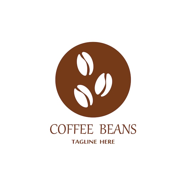 Coffee bean icon vector illustration template