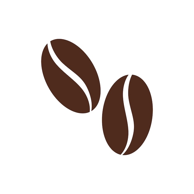 Vector coffee bean icon vector illustration template