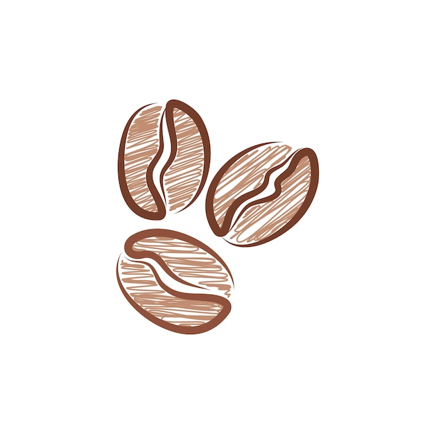 Coffee bean icon vector