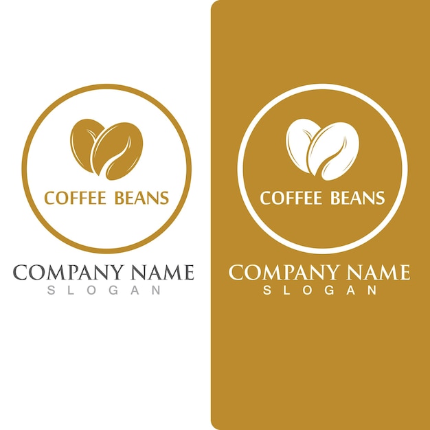 Coffee bean icon vector