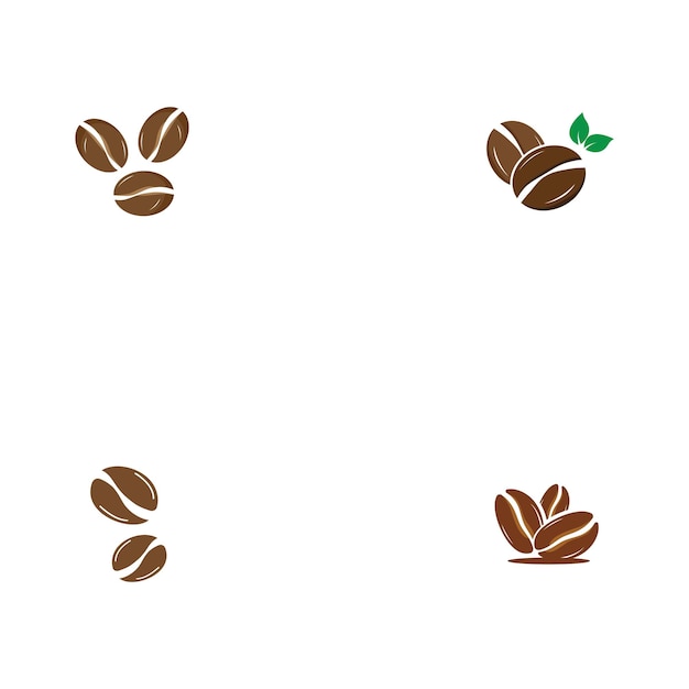 Coffee bean icon vector